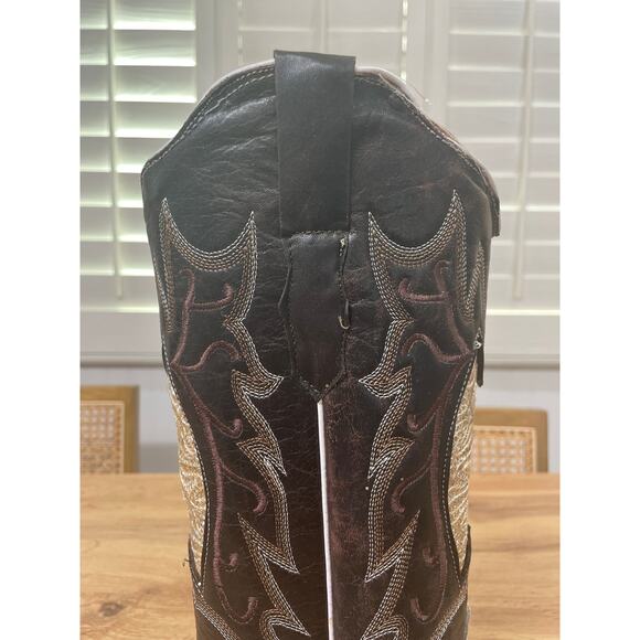 Tanner Mark Women's Horma 960 Western Boots Brown Leather Blunt Toe Size 8 NIB - Picture 16 of 16